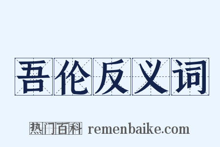 吾伦反义词是什么意思的图片